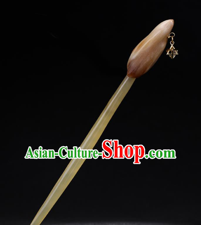 China National Hairpin Handmade Hair Jewelry Accessories Traditional Cheongsam Ox Horn Hair Clip