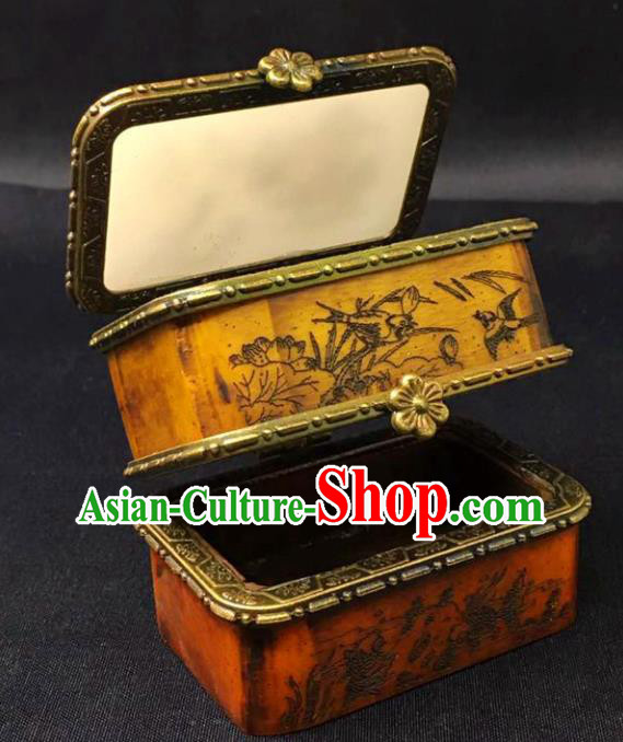 Chinese Handmade Jewel Case Qing Dynasty Classical Jewelry Box