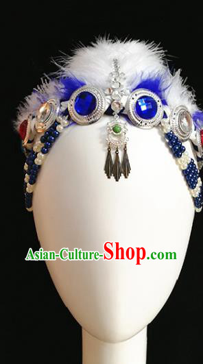 China Traditional Mongol Nationality Hat Handmade Ethnic Folk Dance Hair Accessories