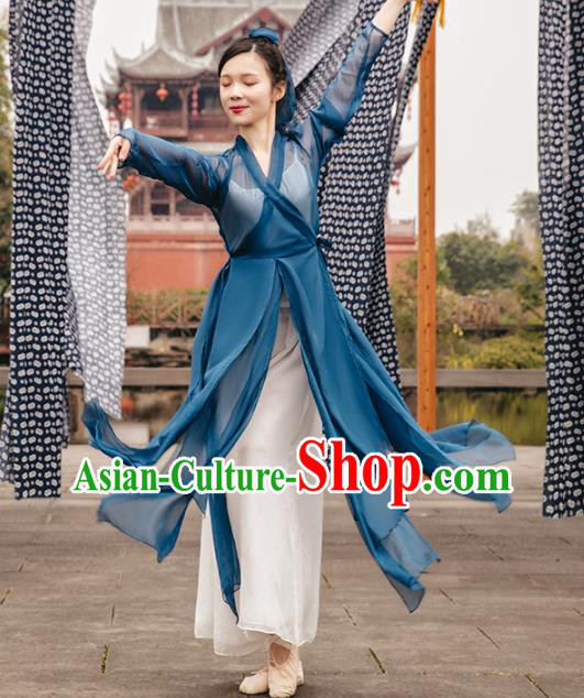 Traditional China Classical Dance Outfits Martial Arts Stage Show Costumes Fan Dance Clothing