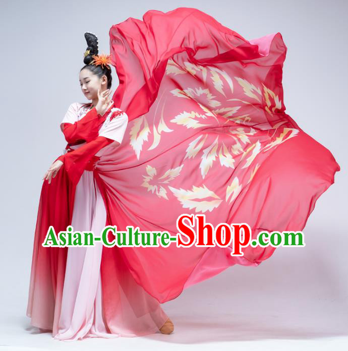 Traditional China Court Dance Stage Performance Costume Classical Dance Red Hanfu Dress