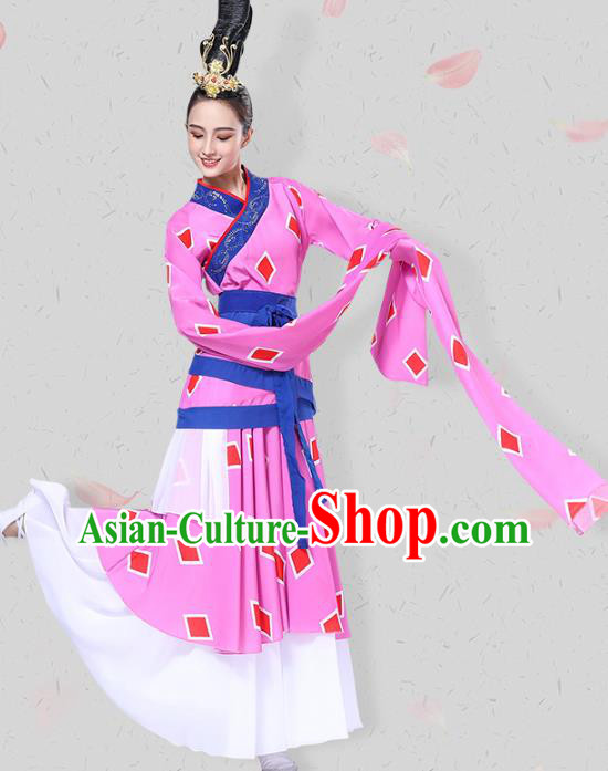 China Classical Dance Costume Traditional Han Dynasty Palace Dance Water Sleeve Dress