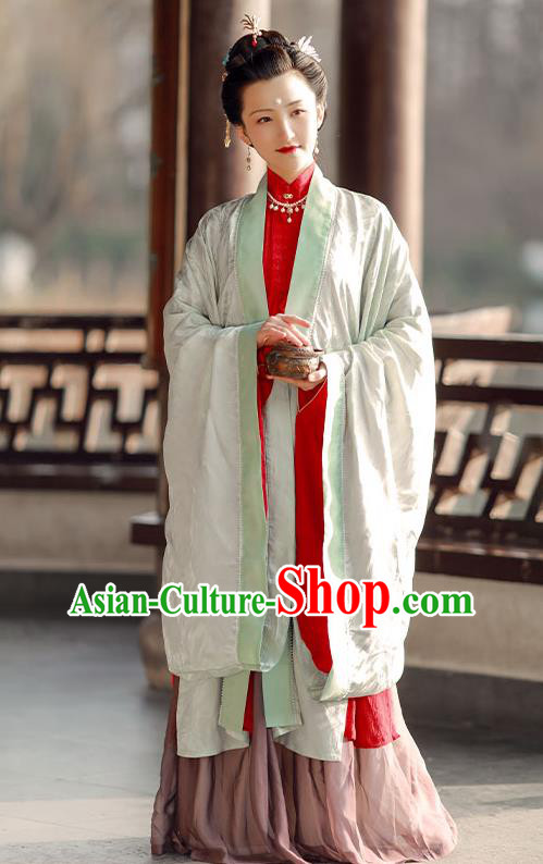 China Ancient Imperial Mistress Hanfu Costumes Traditional Ming Dynasty Noble Countess Historical Clothing