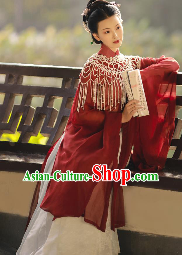 China Traditional Ming Dynasty Imperial Consort Historical Clothing Ancient Court Countess Hanfu Dress Costumes