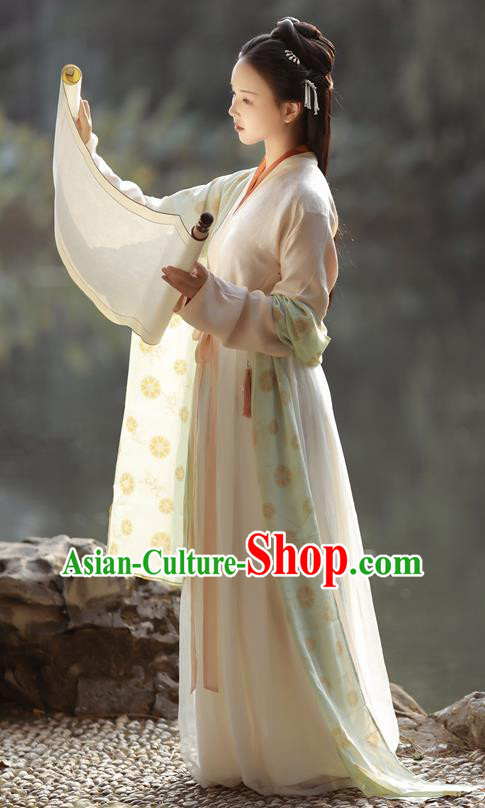 China Ancient Royal Princess Hanfu Dress Costumes Traditional Song Dynasty Palace Lady Historical Clothing Full Set