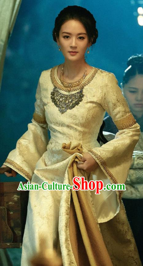 China Ancient Royal Princess Hanfu Dress Clothing Drama The Rebel Princess Wang Qian Garment Costumes