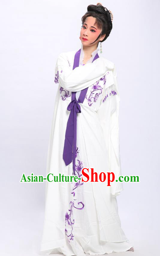 China Traditional Yue Opera Young Women Water Sleeve Dress Clothing Shaoxing Opera Actress Tang Wan Garment Costumes and Headwear