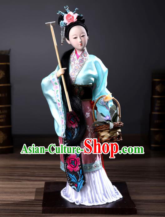 Handmade the Twelve Hairpins of Jinling Traditional China Beijing Silk Figurine A Dream in Red Mansions - Lin Daiyu