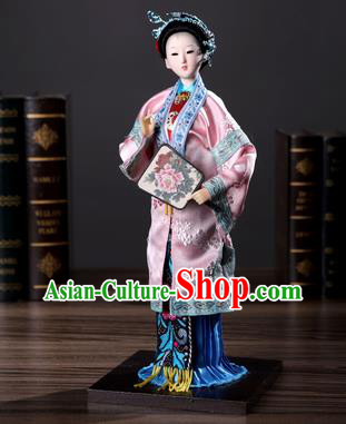 Handmade A Dream in Red Mansions the Twelve Hairpins of Jinling Traditional China Beijing Silk Figurine - Li Wan
