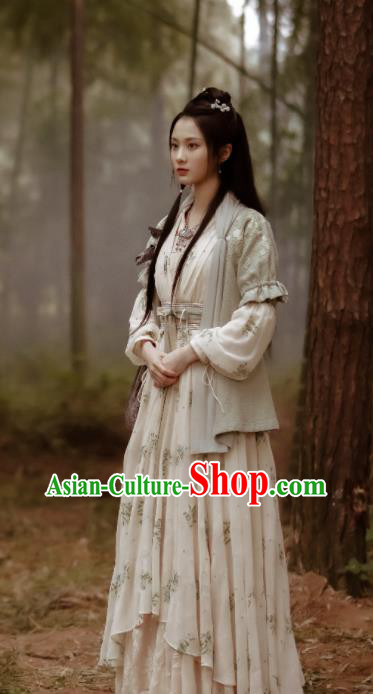 Chinese Wuxia Drama The Legend of Fei Wu Chuchu Clothing Ancient Young Lady Garment Costumes Traditional Hanfu Dress Apparels