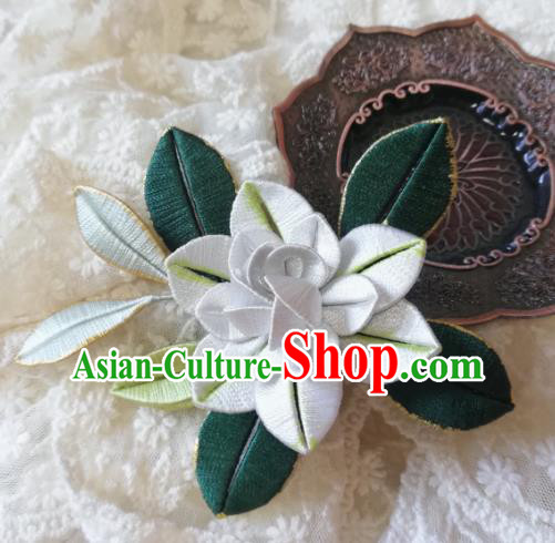 Chinese Traditional Hanfu Hair Accessories Hairpin Ancient Princess Silk Gardenia Hair Stick