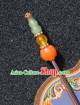 China Hanfu Jade Gourd Hair Stick Traditional Hair Accessories Classical Ming Dynasty Hairpin
