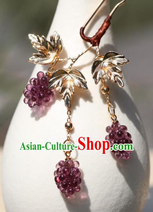 China Hanfu Grape Tassel Hair Stick Classical Hair Accessories Traditional Song Dynasty Princess Hairpin