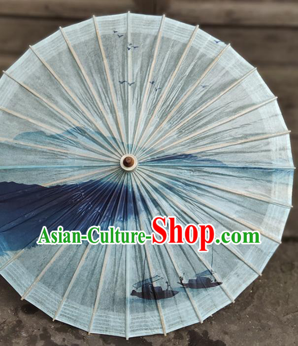 China Classical Dance Umbrellas Craft Traditional Oil Paper Umbrella Landscape Painting Umbrella