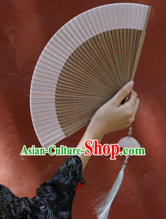 Chinese Handmade Folding Fan Traditional Silk Fan Bamboo Accordion