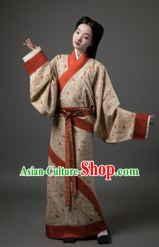 China Ancient Young Beauty Hanfu Dress Traditional Han Dynasty Court Lady Historical Costumes Complete Set