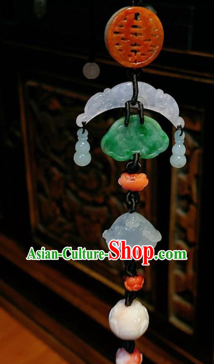 Handmade Chinese National Jade Brooch Accessories Traditional Culture Jewelry Cheongsam Pendant