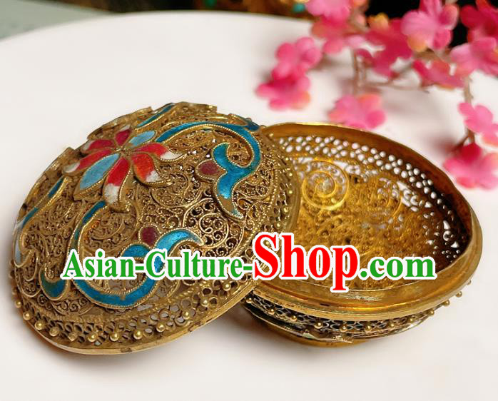 Handmade Chinese National Cloisonne Accessories Traditional Culture Jewelry Filigree Rouge Box