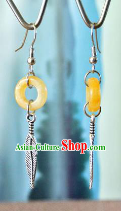 Chinese Ming Dynasty Female Swordsman Ear Accessories Ancient Dance Lady Yao Ji Ceregat Earrings