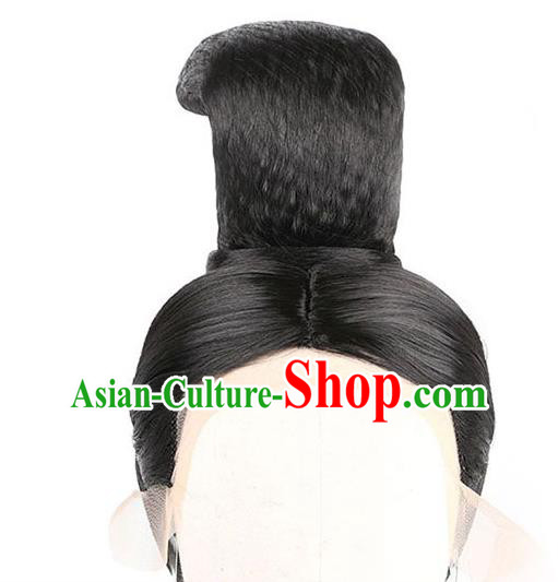 Handmade Chinese Ancient Palace Lady Wig Sheath Traditional Tang Dynasty Empress Helan Mingyu Wigs Chignon