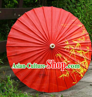 Traditional China Printing Bamboo Oil Paper Umbrella Handmade Umbrellas Artware Bride Red Wedding Umbrella