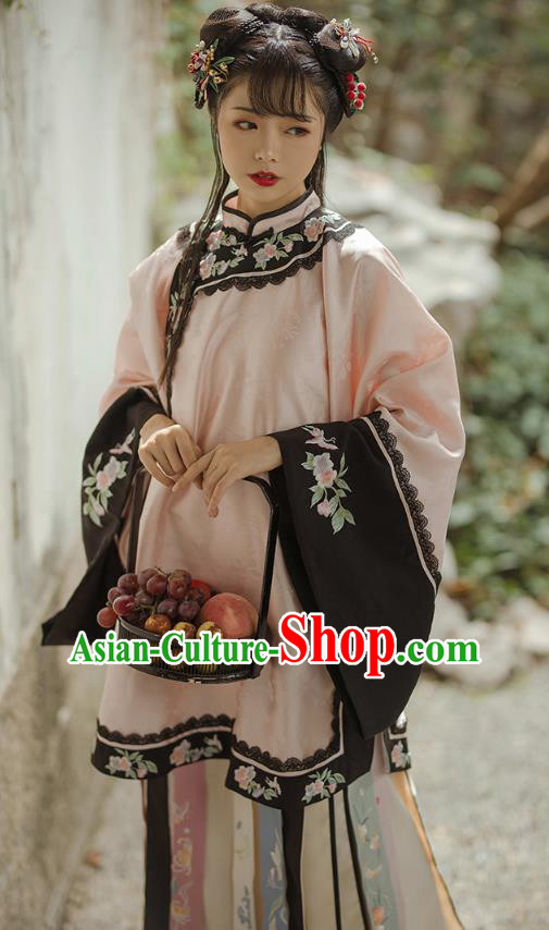 China Ancient Rich Female Clothing Traditional Qing Dynasty Noble Lady Historical Costume