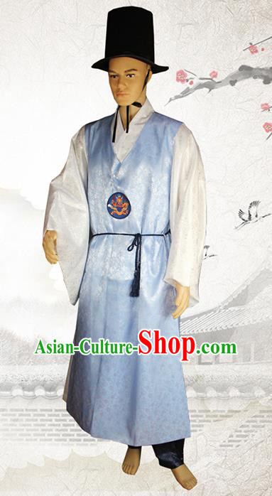 China Korean Nationality Folk Dance Costumes Chaoxian Ethnic Minority Bridegroom Clothing and Headwear