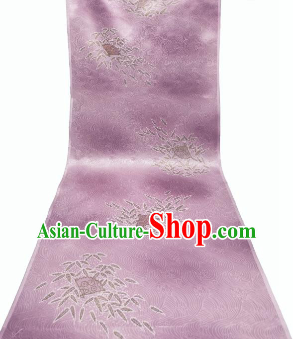 Asian Japan Brocade Tapestry Classical Kimono Silk Fabric Traditional Japanese Yukata Lilac Damask