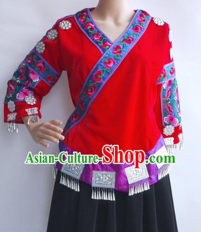 Chinese Guizhou Miao Ethnic Stage Performance Costumes Traditional Miao National Minority Woman Dance Clothing