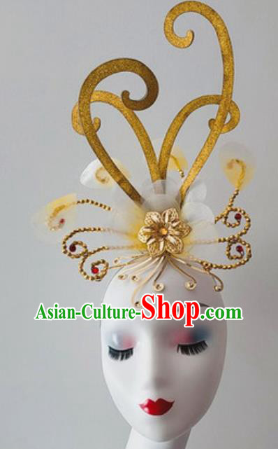 China Traditional Yangko Dance Hair Accessories Folk Dance Hair Clasp Handmade Stage Performance Headwear