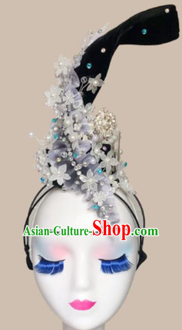 China Handmade Beauty Dance Wigs Chignon Traditional Classical Dance Hair Accessories