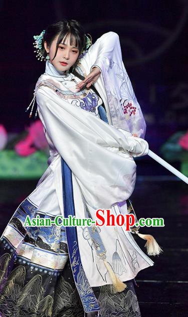 China Traditional Ming Dynasty Princess Hanfu Clothing Ancient Nobility Beauty Embroidered Costumes Full Set