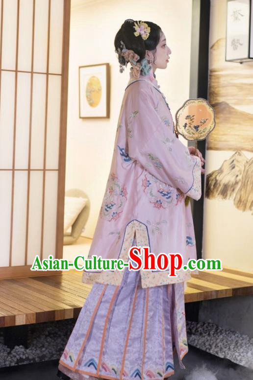 China Ancient Imperial Concubine Embroidered Clothing Traditional Qing Dynasty Noble Woman Historical Costumes Complete Set