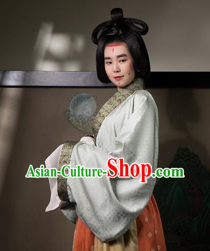 China Traditional Jin Dynasty Court Beauty Historical Clothing Ancient Palace Lady Hanfu Dress Costumes