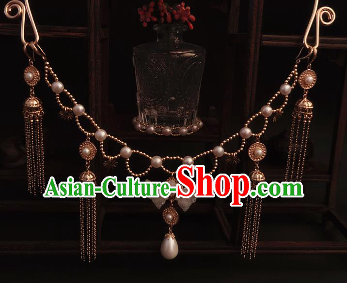China Classical Ancient Princess Shell Butterfly Necklace Traditional Song Dynasty Court Pearls Necklet Accessories