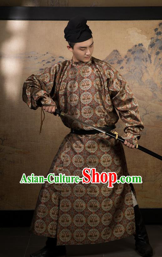 China Ancient Swordsman Hanfu Costume Traditional Tang Dynasty Chivalrous Male Clothing