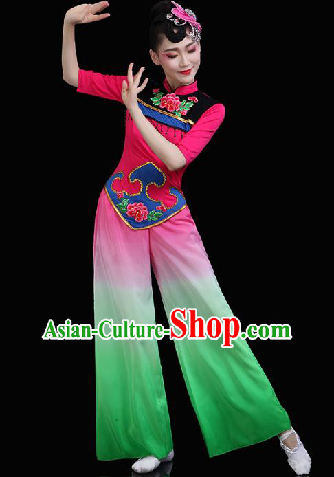China Yangko Dance Fan Dance Clothing Traditional Folk Dance Stage Performance Outfits