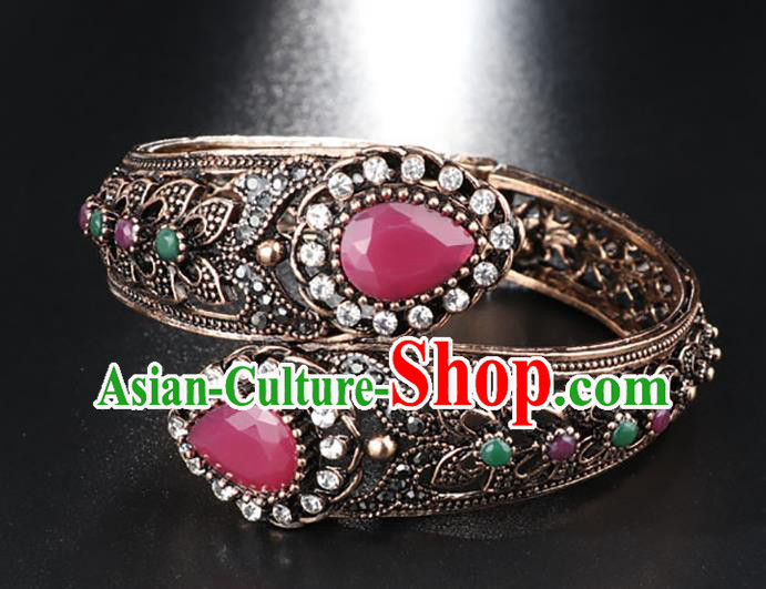 Asian Indian Court Woman Bracelet India Belly Dance Wristlet Accessories Bangle