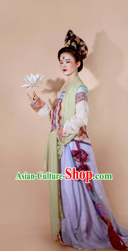 China Ancient Palace Princess Hanfu Dress Traditional Tang Dynasty Royal Infanta Historical Clothing Complete Set