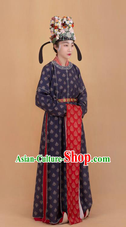 China Ancient Noble Woman Hanfu Apparels Traditional Song Dynasty Imperial Empress Historical Clothing and Headdress Full Set
