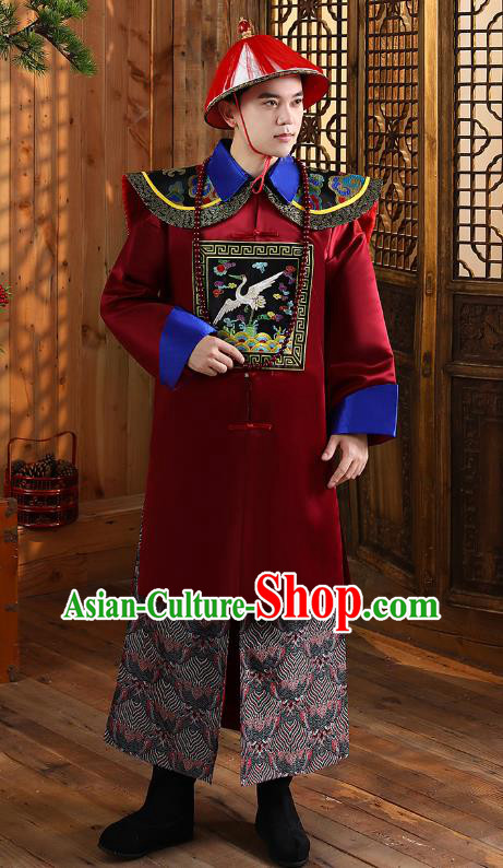 China Ancient Prince Regent Historical Clothing Traditional Qing Dynasty Official Robe Garment