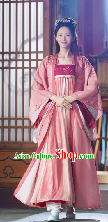 China Ancient Geisha Hanfu Dress Traditional Television Drama My Heroic Husband Courtesan Nie Yunzhu Clothing