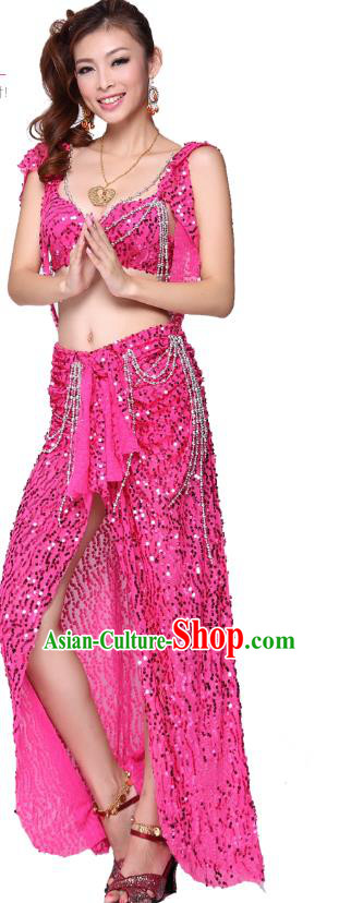 Asian Raks Sharki Dancewear Indian Oriental Dance Rosy Uniforms Belly Dance Performance Costumes