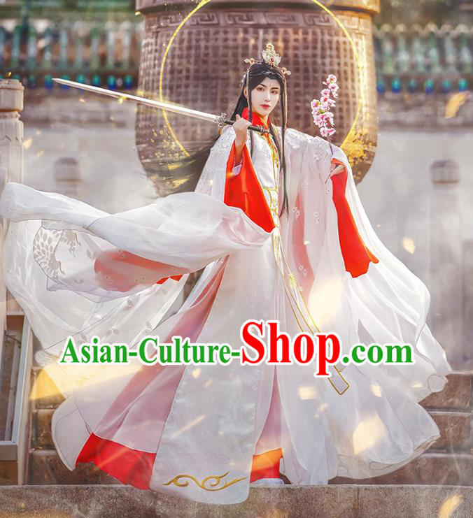 Chinese Ancient Crown Prince Clothing Game Cosplay Xie Lian Apparels Swordsman Wedding Garment Costumes