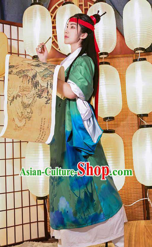 Chinese Cosplay Noble Childe Apparels Song Dynasty Scholar Garment Costumes Ancient Prince Clothing