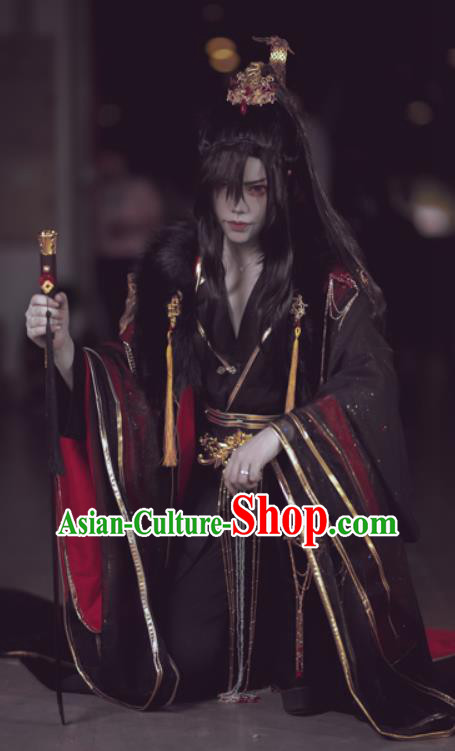 Chinese Cosplay Royal Highness Apparels Jin Dynasty Emperor Garment Costumes Ancient Swordsman King Clothing
