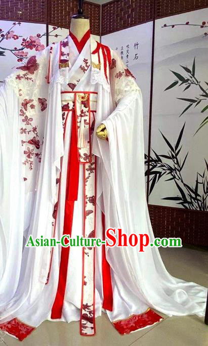 Chinese Ancient Crown Prince Garment Costumes Cosplay Swordsman Xie Lian Clothing Traditional Jin Dynasty Childe Apparels