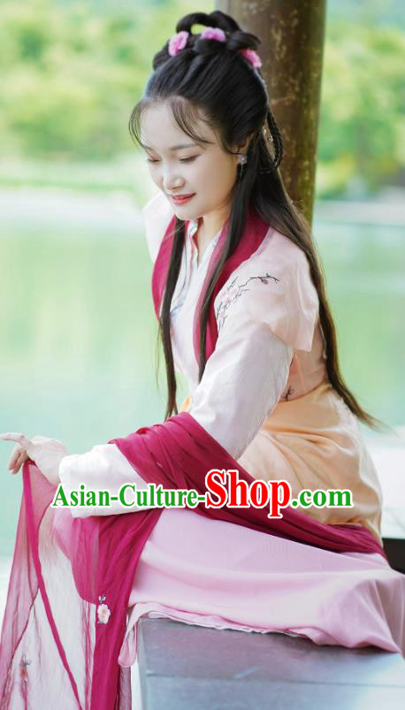China Traditional Tang Dynasty Swordswoman Hanfu Dress Cosplay Drama Li Yuhu Clothing Ancient Young Mistress Garments