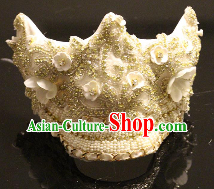 Handmade Costume Party Gothic Princess Headpiece Brazil Carnival Pearls Mask Halloween Cosplay Face Mask