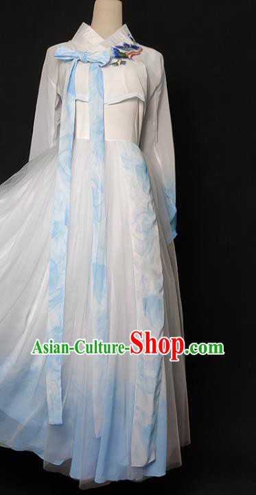 China Korean Minority Folk Dance Dress Korea Nationality Stage Performance Clothing Ethnic Female Fan Dance Garments